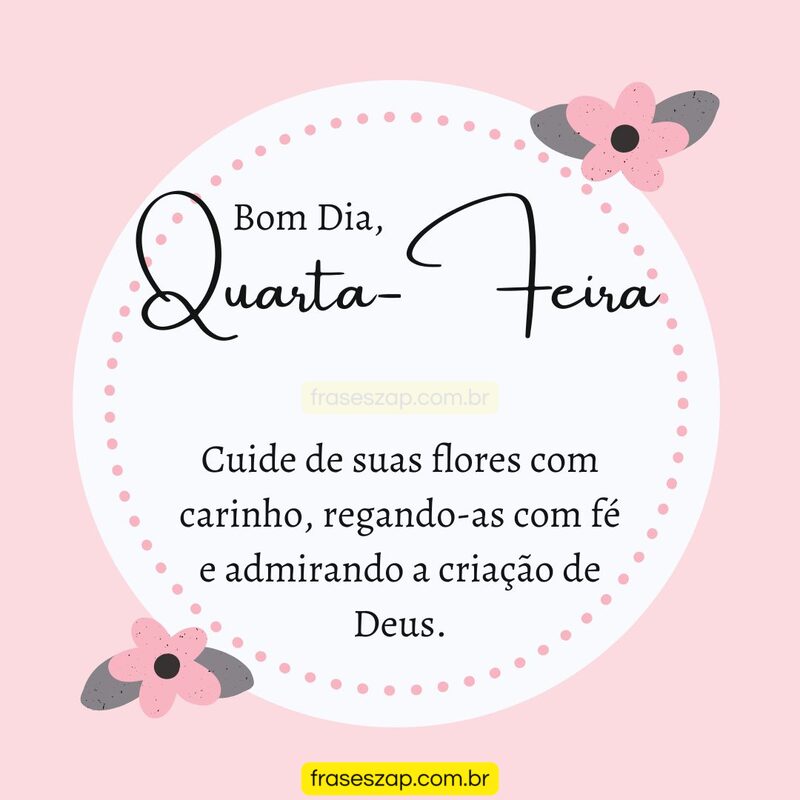 Imagem de quarta-feira para compartilhar no WhatsApp