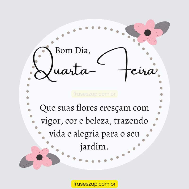 Imagem de quarta-feira para compartilhar no WhatsApp