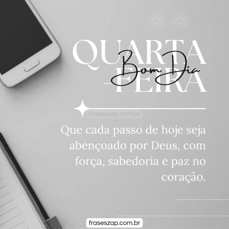 Imagem de quarta-feira para compartilhar no WhatsApp