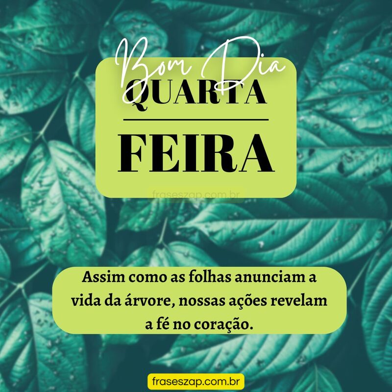 Imagem de quarta-feira para compartilhar no WhatsApp
