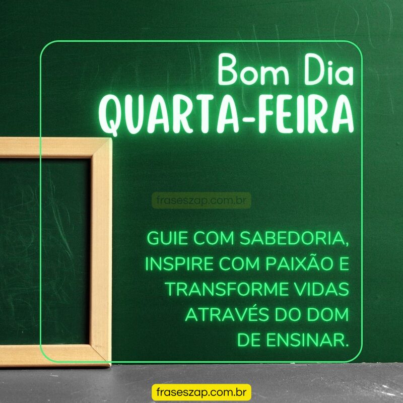 Imagem de quarta-feira para compartilhar no WhatsApp