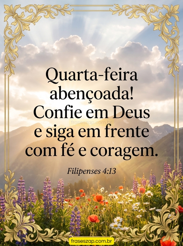 Imagem de quarta-feira para compartilhar no WhatsApp