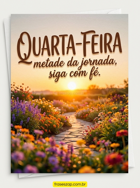 Imagem de quarta-feira para compartilhar no WhatsApp