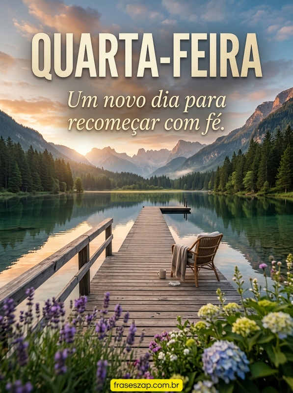 Imagem de quarta-feira para compartilhar no WhatsApp