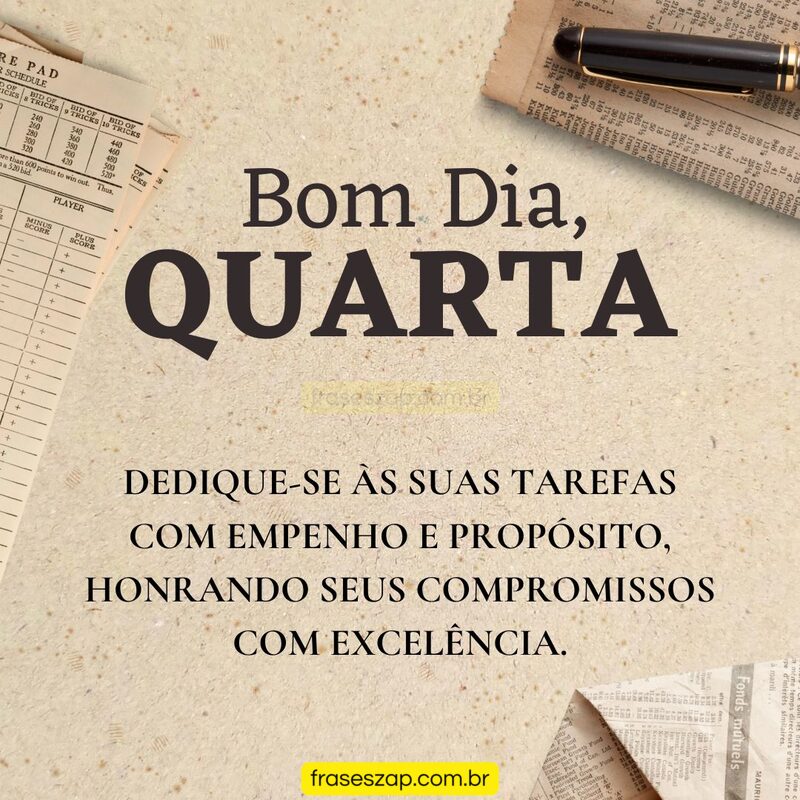 Imagem de quarta-feira para compartilhar no WhatsApp