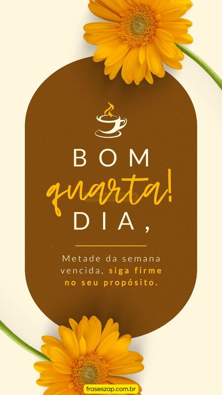 Imagem de quarta-feira para compartilhar no WhatsApp