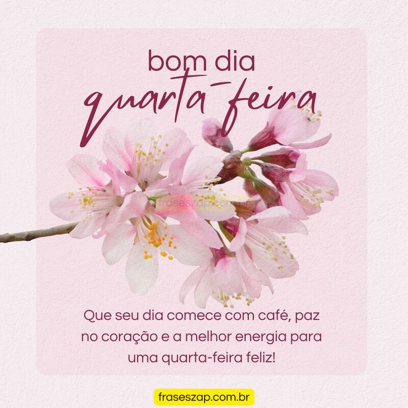 Imagem de quarta-feira para compartilhar no WhatsApp