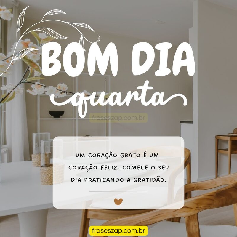 Imagem de quarta-feira para compartilhar no WhatsApp
