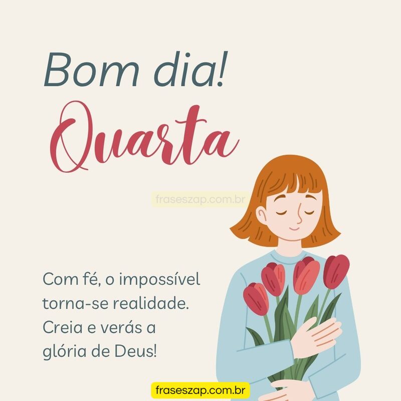 Imagem de quarta-feira para compartilhar no WhatsApp