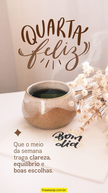 Imagem de quarta-feira para compartilhar no WhatsApp