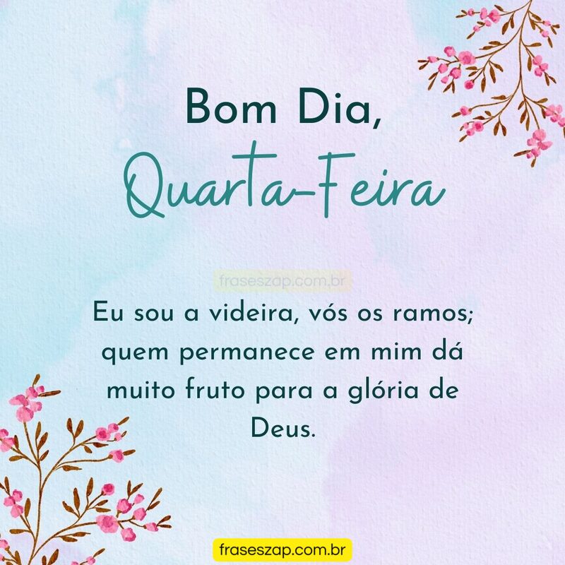 Imagem de quarta-feira para compartilhar no WhatsApp
