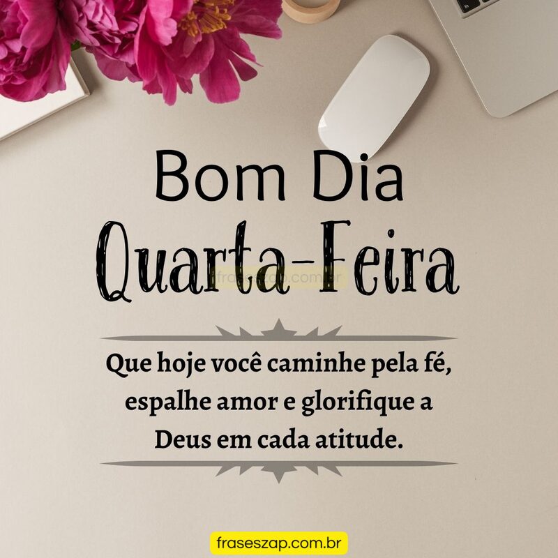 Imagem de quarta-feira para compartilhar no WhatsApp