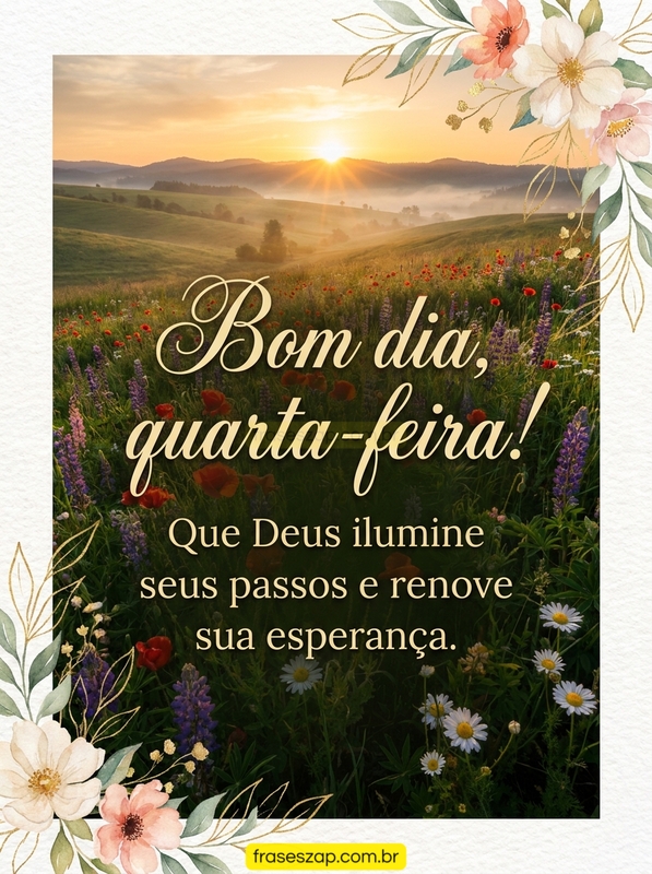Imagem de quarta-feira para compartilhar no WhatsApp