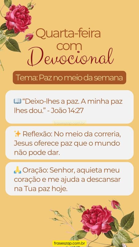 Imagem de quarta-feira para compartilhar no WhatsApp
