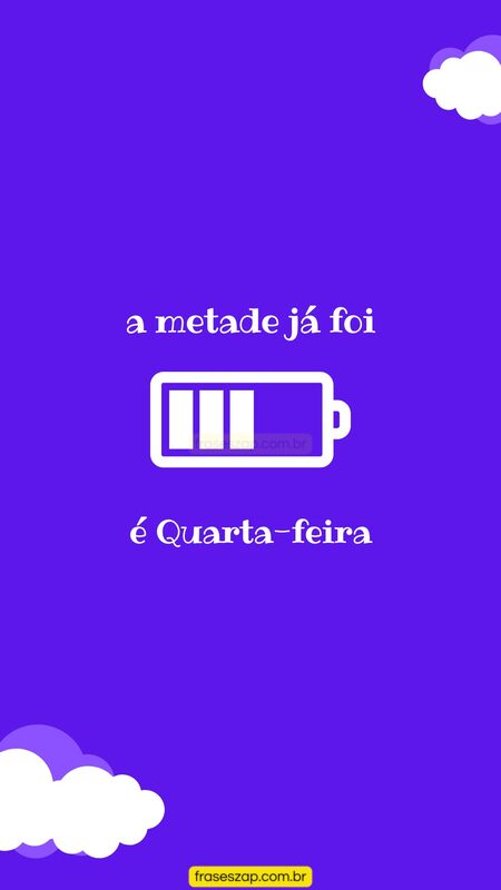 Imagem de quarta-feira para compartilhar no WhatsApp