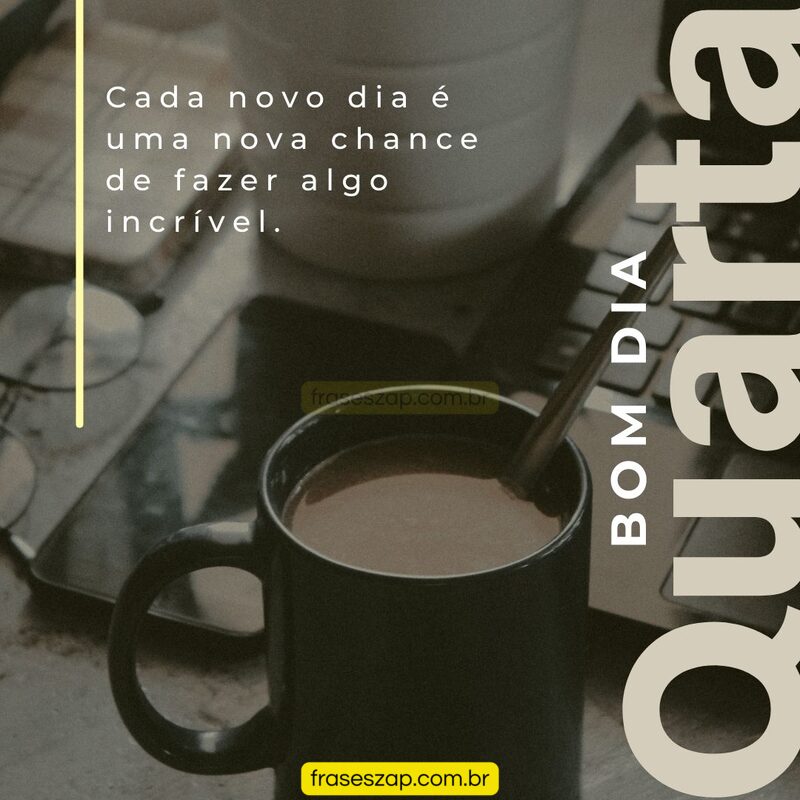 Imagem de quarta-feira para compartilhar no WhatsApp