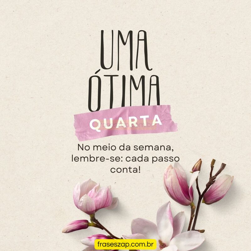Imagem de quarta-feira para compartilhar no WhatsApp