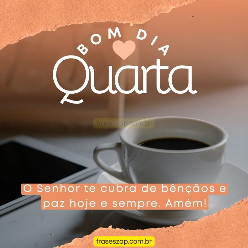 Imagem de quarta-feira para compartilhar no WhatsApp