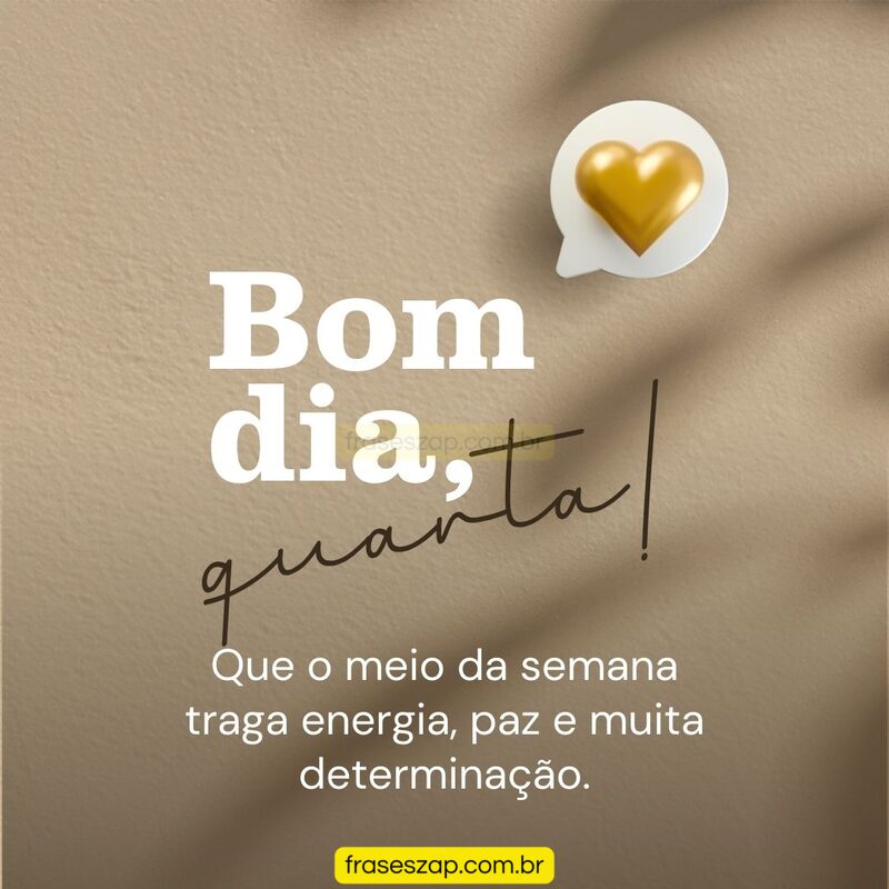 Imagem de quarta-feira para compartilhar no WhatsApp