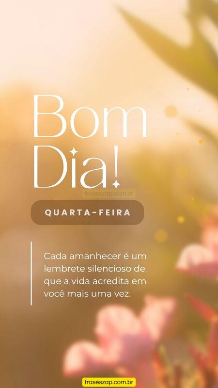 Imagem de quarta-feira para compartilhar no WhatsApp