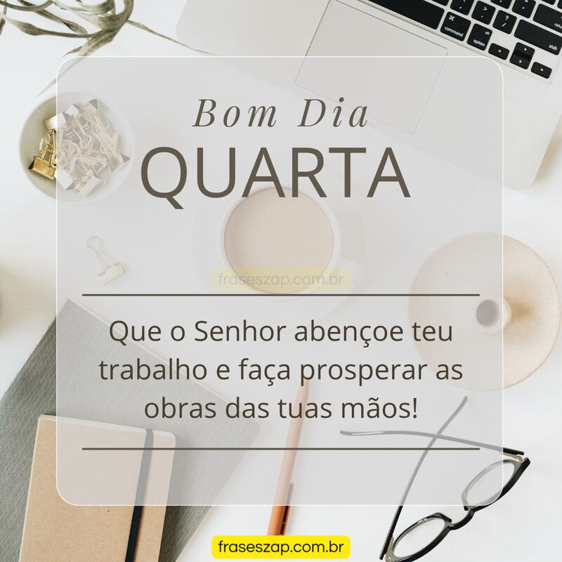 Imagem de quarta-feira para compartilhar no WhatsApp