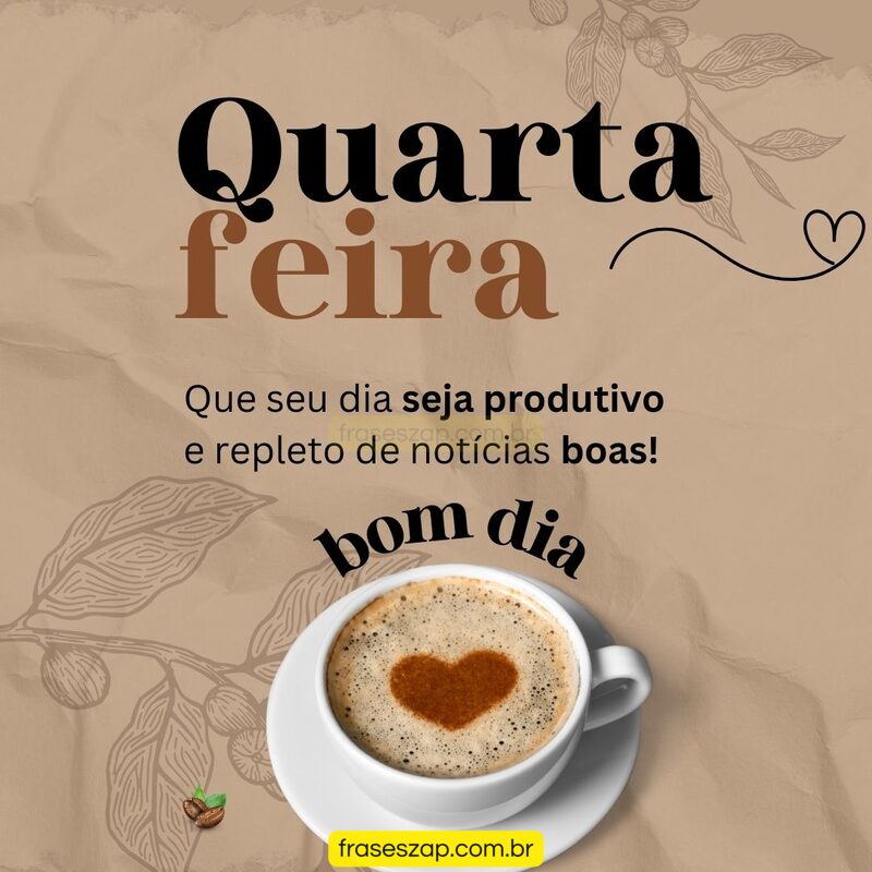 Imagem de quarta-feira para compartilhar no WhatsApp