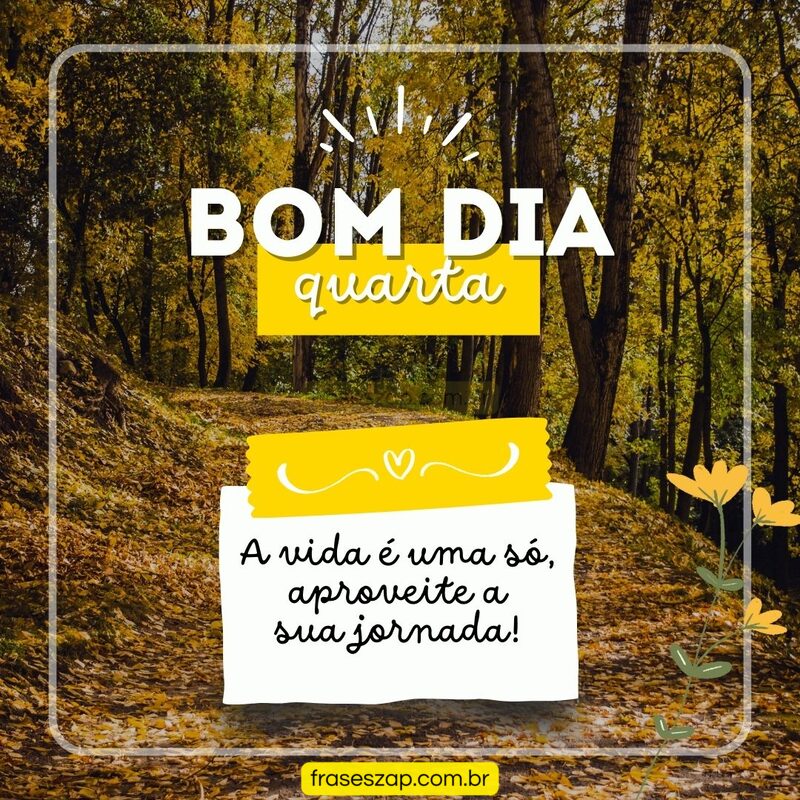 Imagem de quarta-feira para compartilhar no WhatsApp