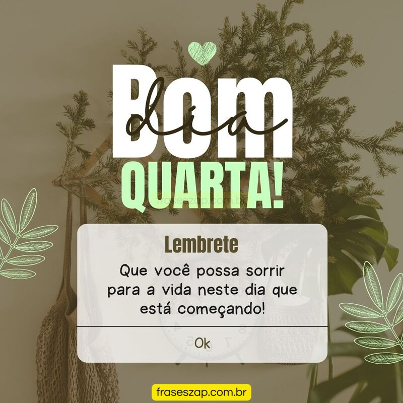 Imagem de quarta-feira para compartilhar no WhatsApp