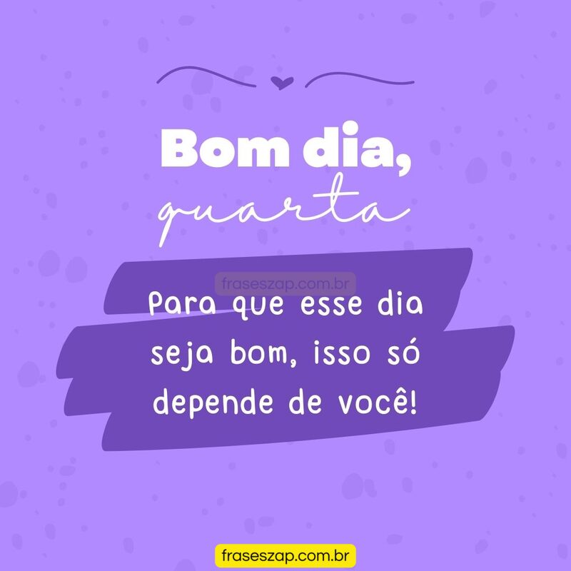 Imagem de quarta-feira para compartilhar no WhatsApp