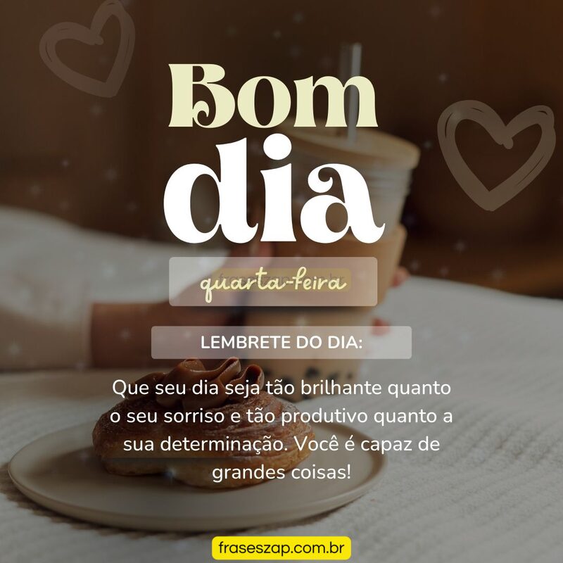 Imagem de quarta-feira para compartilhar no WhatsApp