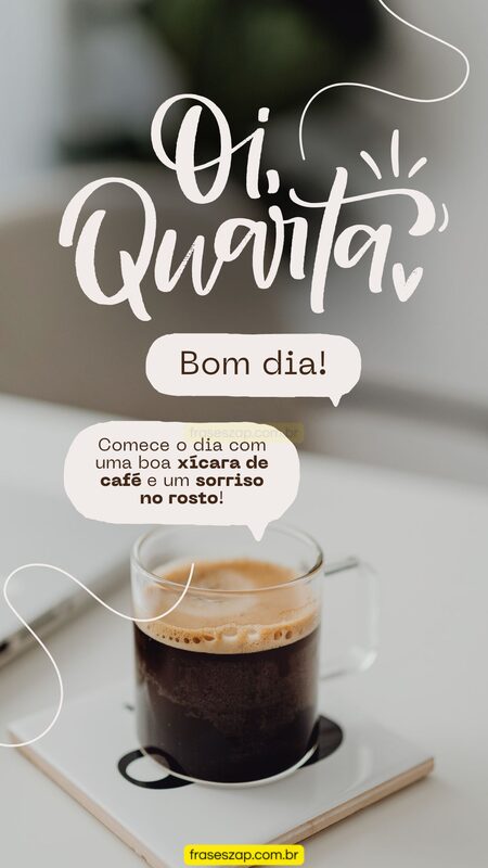Imagem de quarta-feira para compartilhar no WhatsApp