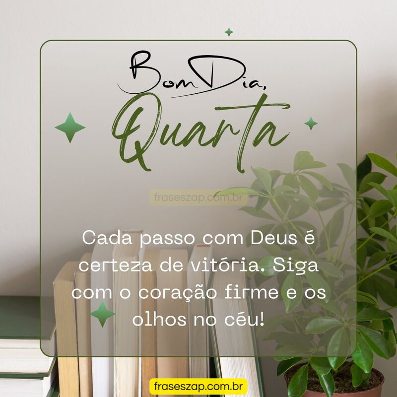 Imagem de quarta-feira para compartilhar no WhatsApp