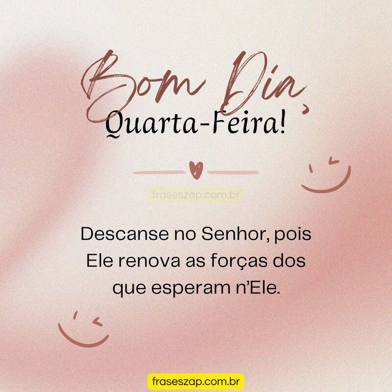 Imagem de quarta-feira para compartilhar no WhatsApp
