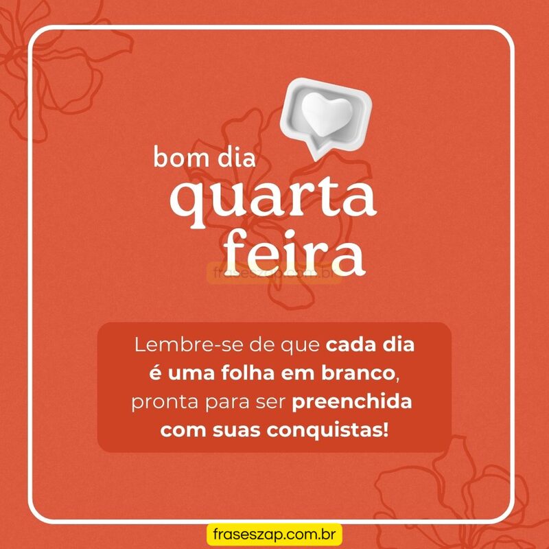 Imagem de quarta-feira para compartilhar no WhatsApp