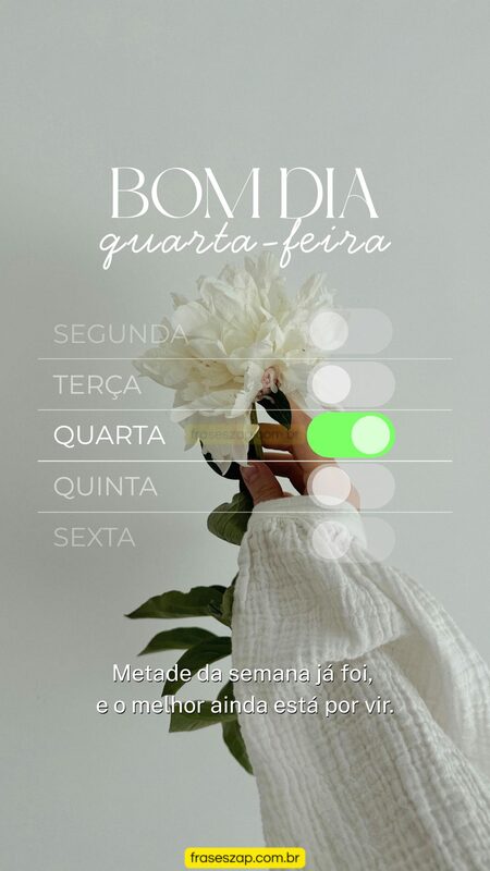 Imagem de quarta-feira para compartilhar no WhatsApp