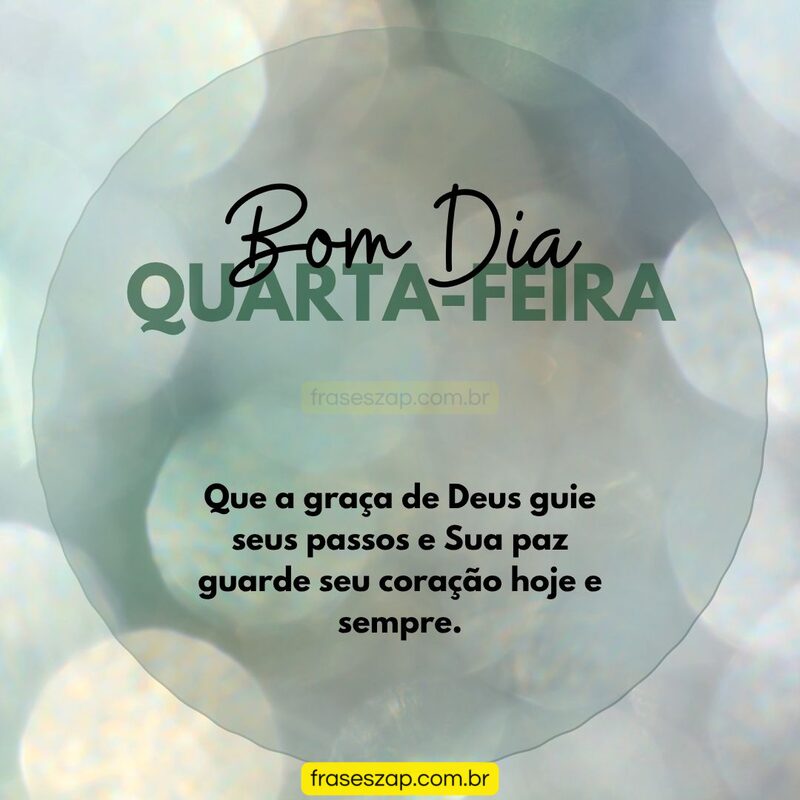 Imagem de quarta-feira para compartilhar no WhatsApp