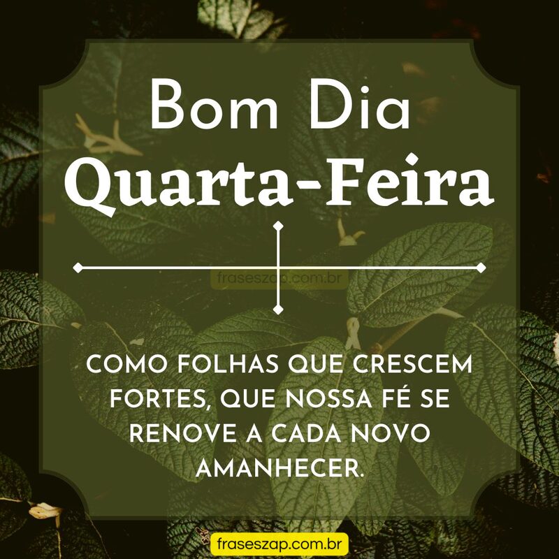 Imagem de quarta-feira para compartilhar no WhatsApp