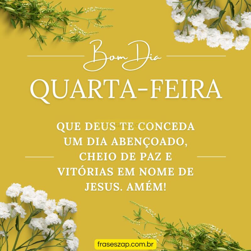 Imagem de quarta-feira para compartilhar no WhatsApp