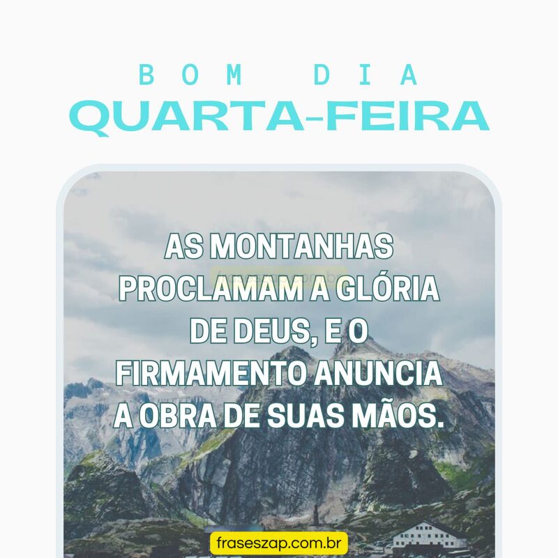 Imagem de quarta-feira para compartilhar no WhatsApp