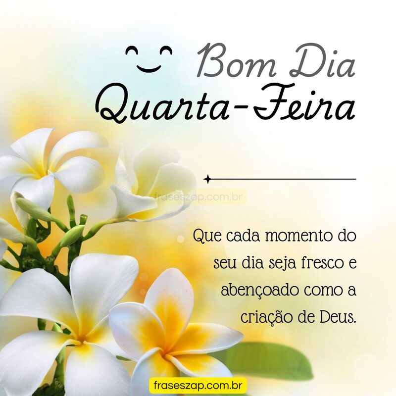 Imagem de quarta-feira para compartilhar no WhatsApp