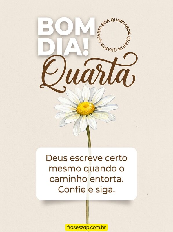 Imagem de quarta-feira para compartilhar no WhatsApp