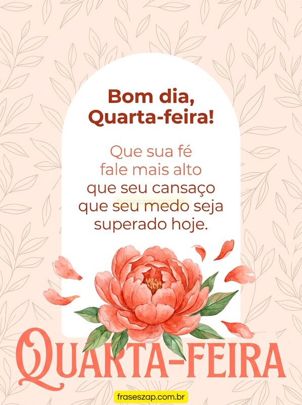 Imagem de quarta-feira para compartilhar no WhatsApp