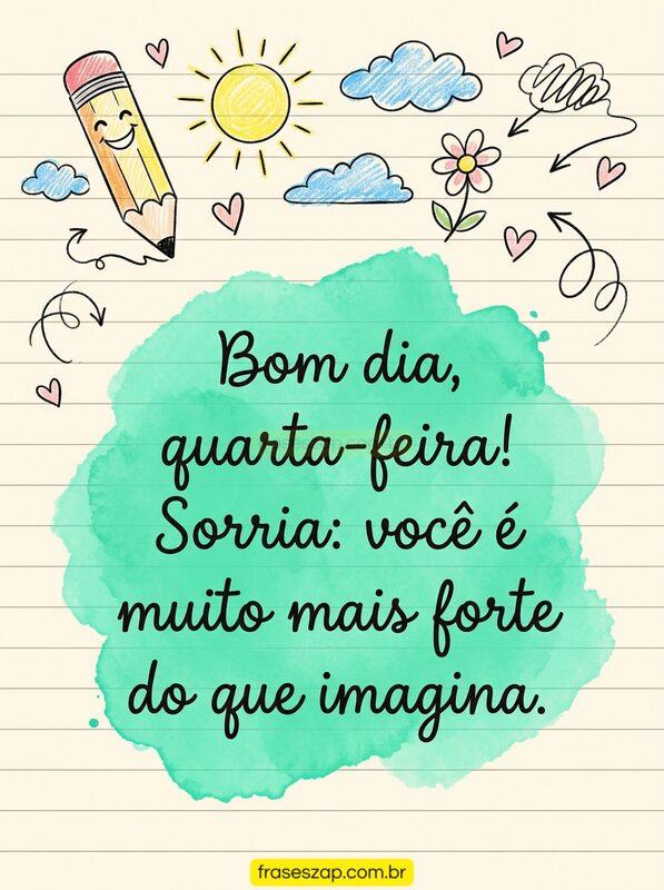 Imagem de quarta-feira para compartilhar no WhatsApp