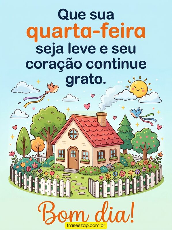 Imagem de quarta-feira para compartilhar no WhatsApp