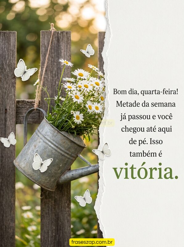 Imagem de quarta-feira para compartilhar no WhatsApp