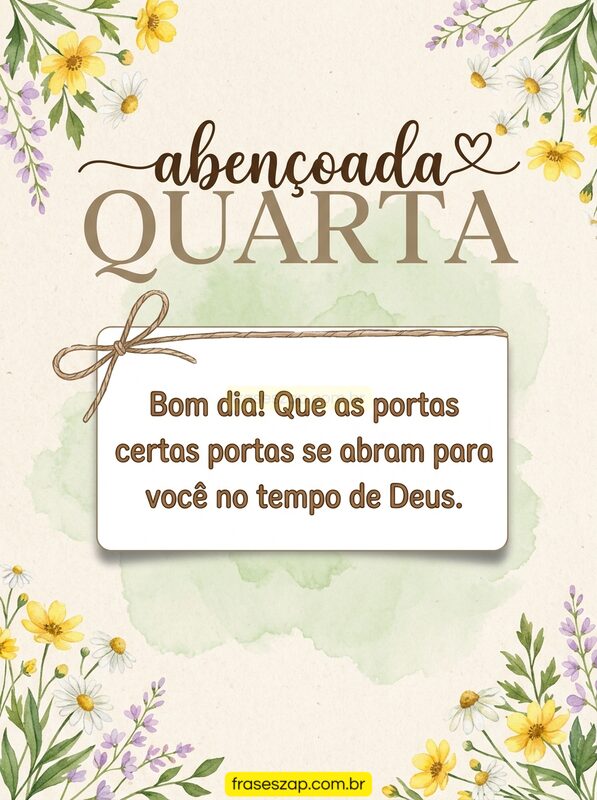 Imagem de quarta-feira para compartilhar no WhatsApp