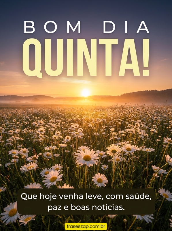 Imagem de quinta-feira para compartilhar no WhatsApp