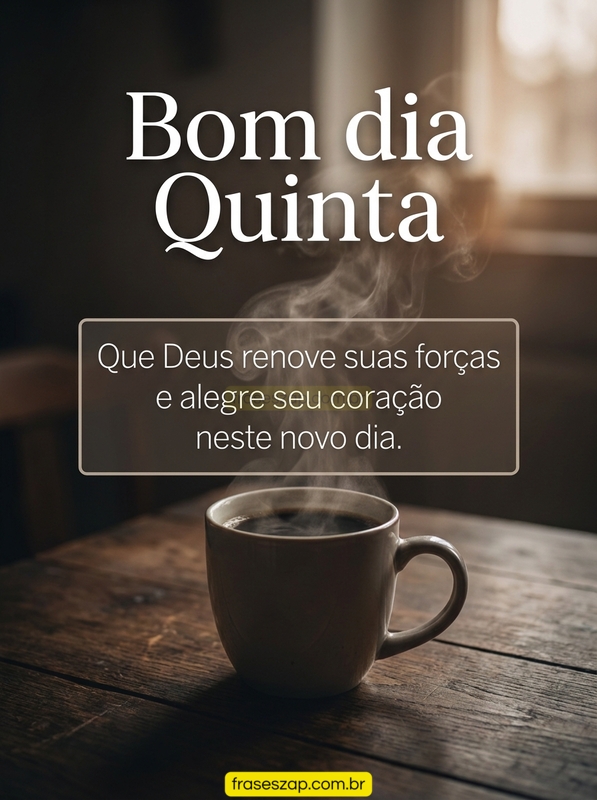 Imagem de quinta-feira para compartilhar no WhatsApp