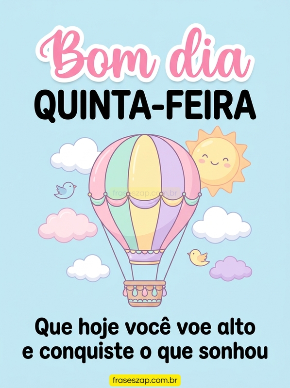 Imagem de quinta-feira para compartilhar no WhatsApp
