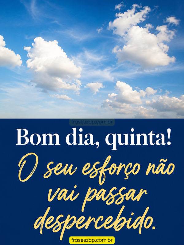 Imagem de quinta-feira para compartilhar no WhatsApp